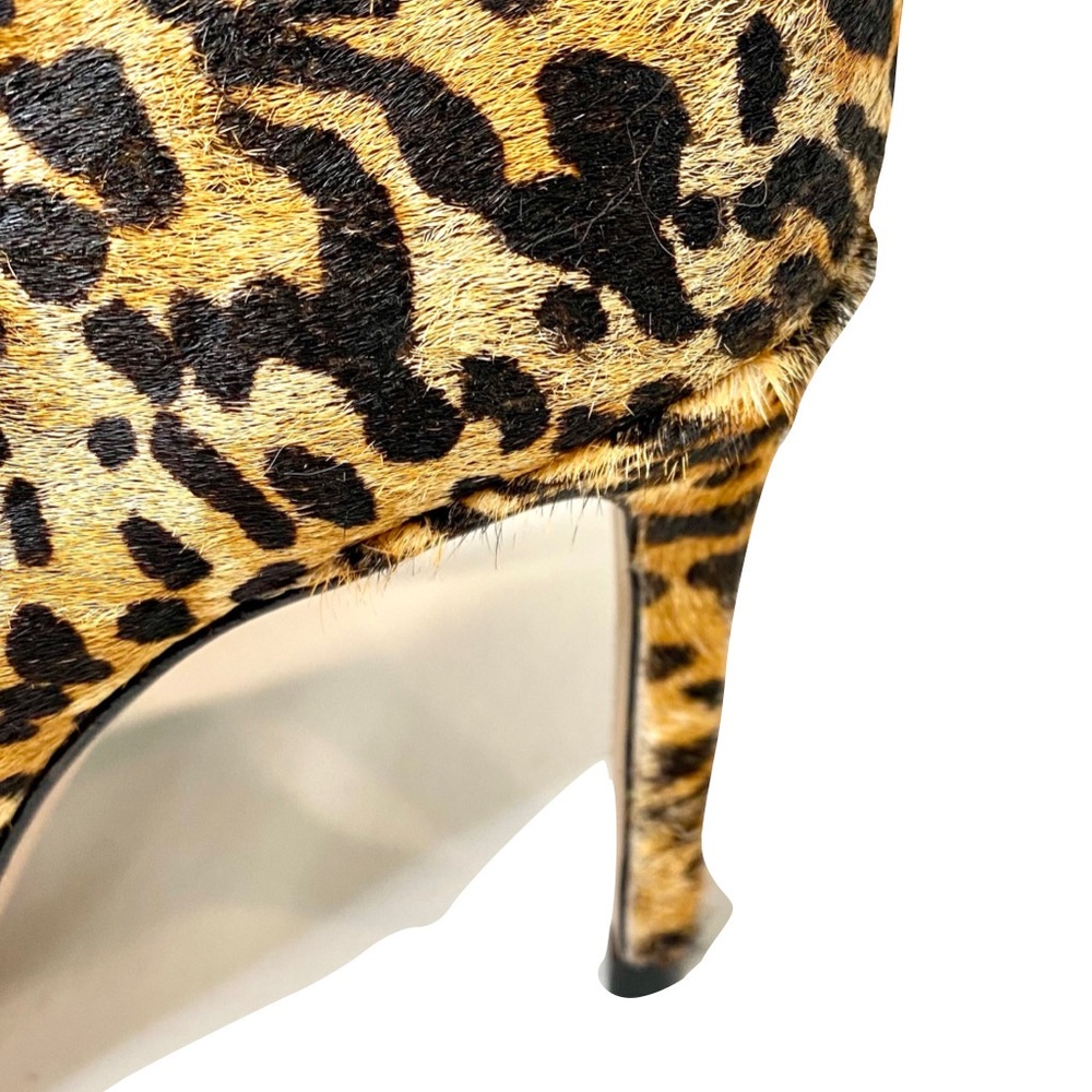 Schutz Maryana Leopard Print Calf Hair Knee High Leather Boot Size 5.5 - Picture 7 of 13